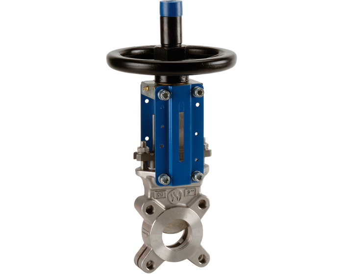 Stainless steel knife gate valve 172 F304 gate/EPDM seat - wheel DN50